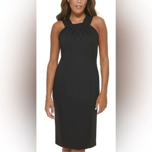 Calvin Klein Elegant Black Sleeveless Dress